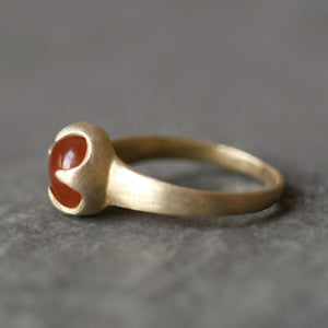 Thorny Cab Ring in Brass with Carnelian rings,nature/organic thorny-cab-ring-in-brass-with-carnelian 5,5.5,6,6.5,7,7.5,8