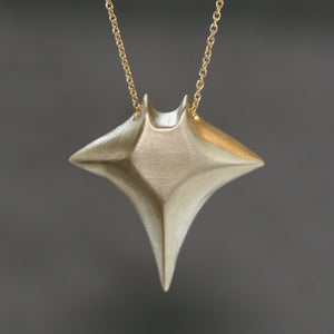 Large Manta Ray Necklace in Brass with Gold Filled Chain ocean,necklaces large-manta-ray-necklace-in-brass-with-gold-filled-chain 28",30",32"
