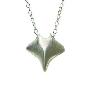 Baby Manta Ray Necklace in Sterling Silver animal,ocean,necklaces baby-manta-ray-necklace-in-sterling-silver 16",17",18"
