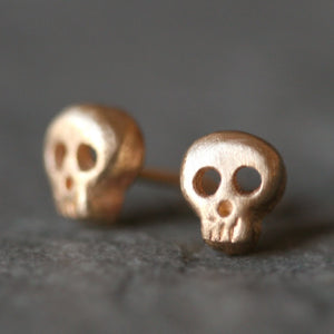Baby Skull Earrings in 14K Gold skulls,earrings,HALLOWEEN baby-skull-earrings-in-14k-gold 14K Yellow,14K White,14K Rose