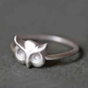 Owl Ring in Sterling Silver animal,rings owl-ring-in-sterling-silver 4,4.5,5,5.5,6,6.5,7,7.5,8,8.5,9