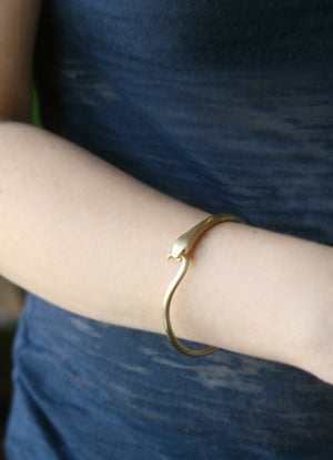 Snake Tail Bangle in Brass with Rubies bracelets,animal snake-tail-bangle-in-brass-with-rubies Small - 2.45" diameter,Medium - 2.5" diameter,Large - 2.65" diameter