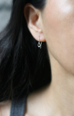 Tiny Ring Earrings in Sterling Silver earrings,nature/organic tiny-ring-earrings-in-sterling-silver Default Title