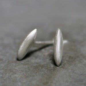 Single Seed Stud Earrings in Sterling Silver earrings, seed single-rice-stud-earrings-in-sterling-silver Default Title
