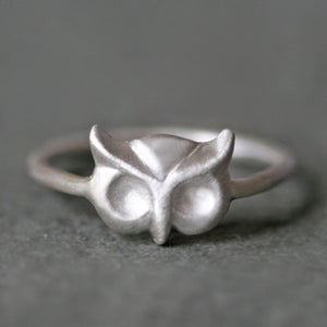 Owl Ring in Sterling Silver animal,rings owl-ring-in-sterling-silver 4,4.5,5,5.5,6,6.5,7,7.5,8,8.5,9
