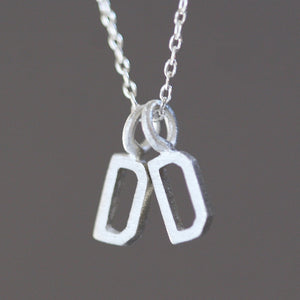 Double Block Letter Initial Necklace in Sterling Silver initials,necklaces double-block-letter-initial-necklace-in-sterling-silver 15",16",17",18"
