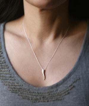 Cornicello Necklace in Sterling Silver symbols,necklaces cornicello-necklace-in-sterling-silver 16",17",18"