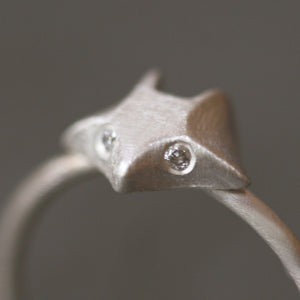 Fox Ring in Sterling Silver with Diamonds animal,rings fox-ring-in-sterling-silver-with-diamonds 4,4.5,5,5.5,6,6.5,7,7.5,8,8.5,9