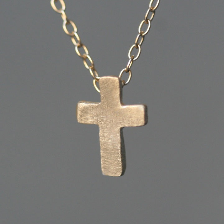 Buy Cross Necklace, 14K Yellow Gold Cross Necklace, Small Cross Pendant,  Minimalist Cross Necklace, Crucifix Cross Necklace in 14K Gold Online in  India - Etsy
