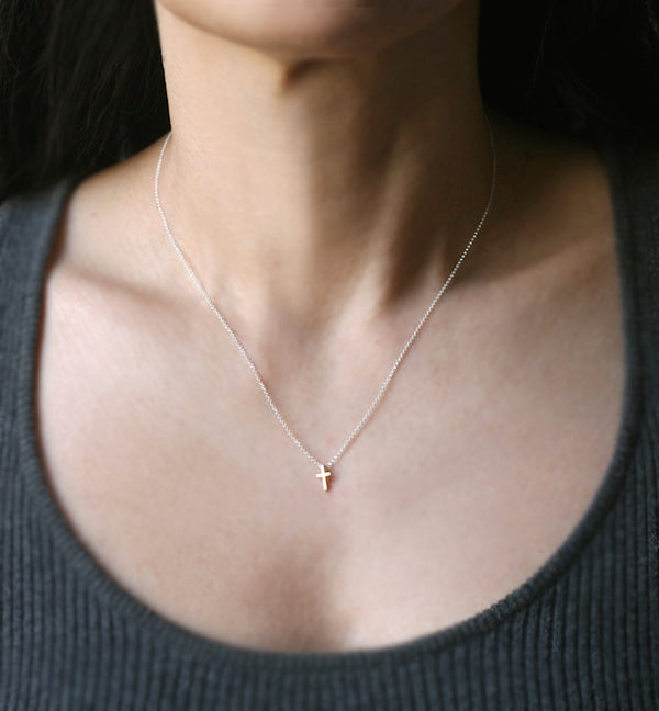 Tiny Cross Necklace - Michelle Chang