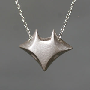 Large Fox Necklace in Sterling Silver necklaces,animal large-fox-necklace-in-sterling-silver 18",20",22",16",17"
