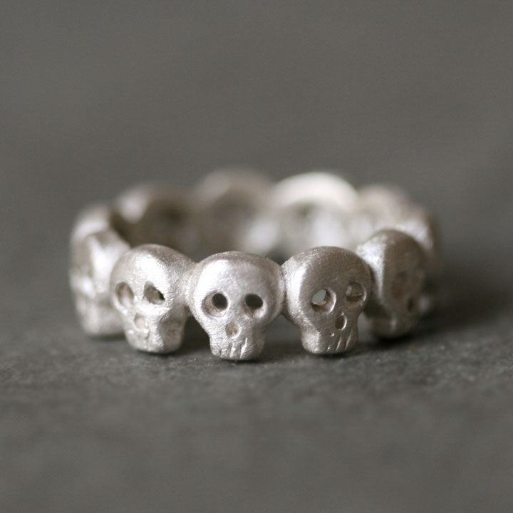 Black Oxidized Silver Gothic Ring Skull Ring Men 925 Sterling Silver at Rs  100/gram in Jaipur