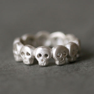 Baby Skull Band Ring in Sterling Silver HALLOWEEN,skulls,rings,for men baby-skull-band-ring-in-sterling-silver 4,4.5,5,5.5,6,6.5,7,7.5,8,8.5,9,9.5,2,2.5,3,3.5,10,10.5,11,11.5,12