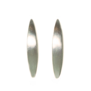 Long Crescent Moon Stud Earrings in Sterling Silver earrings,nature/organic long-crescent-moon-stud-earrigns-in-sterling-silver Default Title