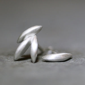 Mismatch Single/Triple Seed Stud Earrings in Sterling Silver earrings, seed mismatch-single-triple-rice-stud-earrings-in-sterling-silver Default Title