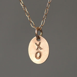 Tiny Oval Initial Necklace in 14K Gold initials,necklaces tiny-oval-initial-necklace-in-14k-gold 15",16",17",18"