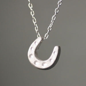 Mini Horseshoe Necklace in Sterling Silver Luck for Sale,necklaces,symbols mini-horseshoe-necklace-in-sterling-silver 16",17",18"