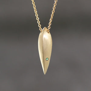 Seed Pod Necklace in Brass with Green Tsavorite nature/organic,necklaces seed-pod-necklace-in-brass-with-green-tsavorite 28",30",32"
