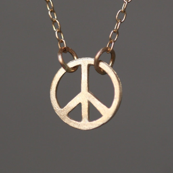 Rae Dunn open peace sign charm cable chain necklace in sterling silver–  raedunnjewelry