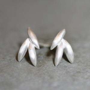 Triple Seed Stud Earrings in Sterling Silver seed,earrings,wedding,bridal triple-rice-stud-earrings-in-sterling-silver Default Title
