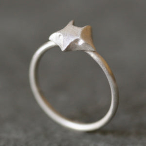 Fox Ring in Sterling Silver rings,animal fox-ring-in-sterling-silver 4,4.5,5,5.5,6,6.5,7,7.5,8,8.5,9