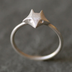 Fox Ring in Sterling Silver rings,animal fox-ring-in-sterling-silver 4,4.5,5,5.5,6,6.5,7,7.5,8,8.5,9