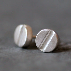 Screw Head Earrings in Sterling Silver earrings,nuts, bolts, studs screw-head-earrings-in-sterling-silver Default Title