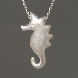 Seahorse Necklace in Sterling Silver ocean,necklaces,animal seahorse-necklace-in-sterling-silver 18",20",16"