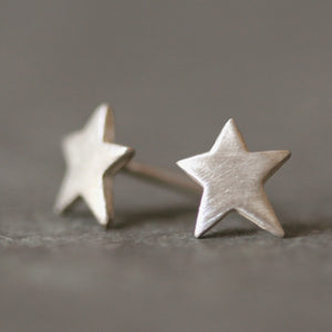 Star Stud Earrings in Sterling Silver earrings,symbols star-stud-earrings-in-sterling-silver Default Title