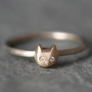 Kitty Ring in 14K Gold and Sterling Silver with Diamonds rings,animal kitty-ring-in-14k-gold-and-sterling-silver-with-diamonds 4 / 14K Yellow,4.5 / 14K Yellow,5 / 14K Yellow,5.5 / 14K Yellow,6 / 14K Yellow,6.5 / 14K Yellow,7 / 14K Yellow,7.5 / 14K Yellow,8 / 14K Yellow,8.5 / 14K Yellow,9 / 14K Yellow,9.5 / 14K Yellow,4 / 14K Rose,4.5 / 14K Rose,5 / 14K Rose,5.5 / 14K Rose,6 / 14K Rose,6.5 / 14K Rose,7 / 14K Rose,7.5 / 14K Rose,8 / 14K Rose,8.5 / 14K Rose,9 / 14K Rose,9.5 / 14K Rose