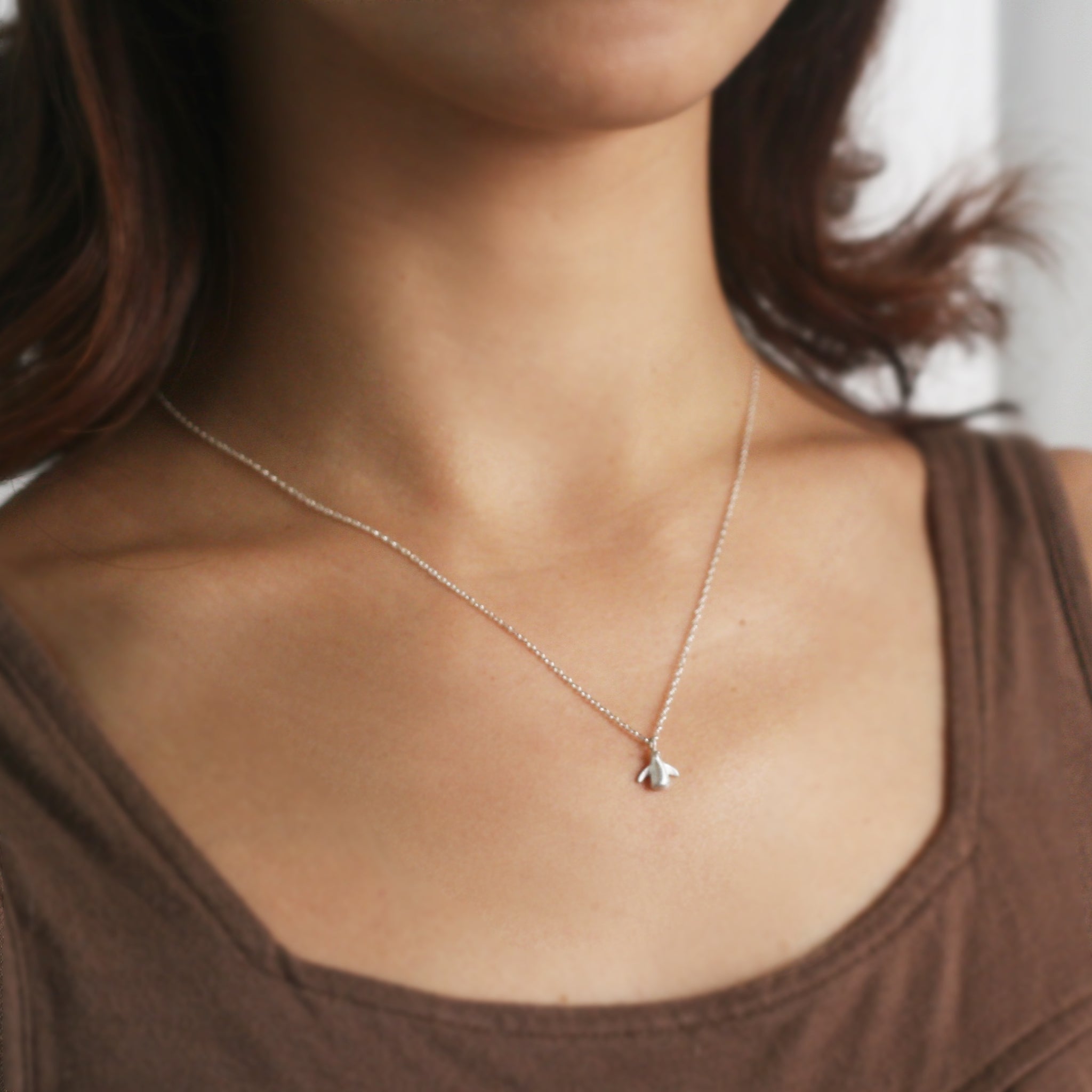 Penguin Pendant Necklace for Womens 14k White Gold Over Sterling Silver -  Walmart.com