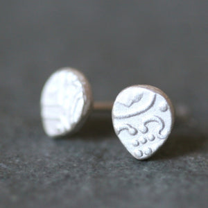 Teardrop Byzantine Stud Earrings in Sterling Silver symbols,earrings teardrop-byzantine-stud-earrings-in-sterling-silver Default Title