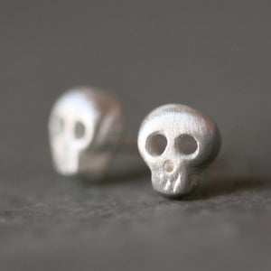 Baby Skull Earrings in Sterling Silver HALLOWEEN,skulls,earrings baby-skull-earrings-in-sterling-silver Default Title