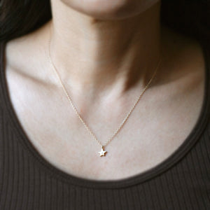 Star Necklace in 14K Gold with Diamond symbols,necklaces star-necklace-in-14k-gold-with-diamond 16" / 14K Yellow,17" / 14K Yellow,18" / 14K Yellow,16" / 14K White,17" / 14K White,18" / 14K White