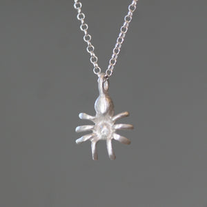 Tiny Spider Necklace in Sterling Silver animal,necklaces,HALLOWEEN tiny-spider-necklace-in-sterling-silver 16",17",18"
