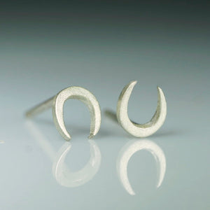 Mini Horseshoe Stud Earrings earrings mini-horseshoe-stud-earrings Sterling Silver,14K Yellow,14K Pink